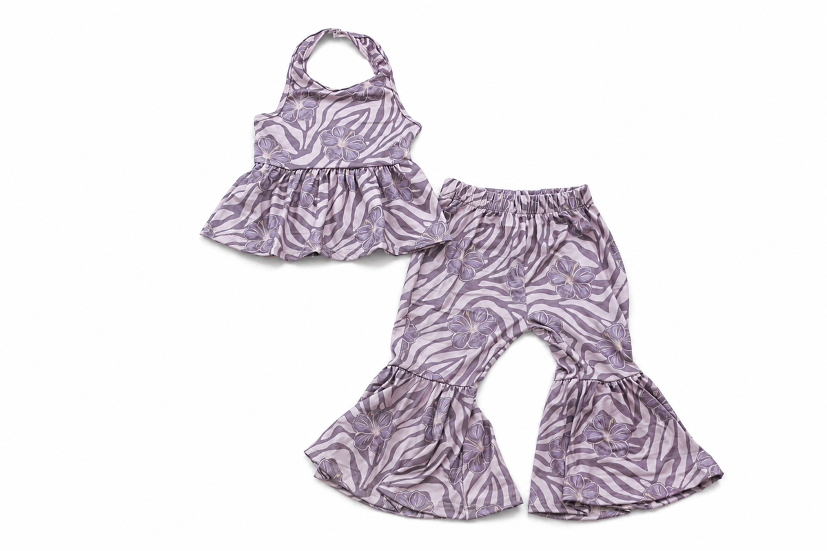 The Malia Set (2 pcs - Purple Wild Pua Print)